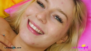 Aspiring pretty model naked close up