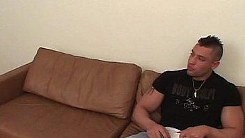 Assfucked shemale jerks her cock