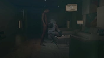 3d blonde asian whore cheating with big old dick