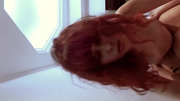 Naughty ivy kneels and sucks fat dick then rides to completion