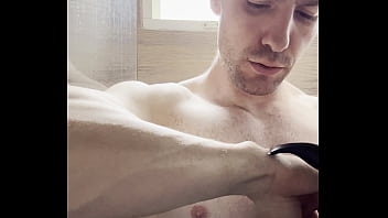 I trim my sweaty hairy armpits chest and arms after the gym to prepare for a photoshoot next week behind the scenes