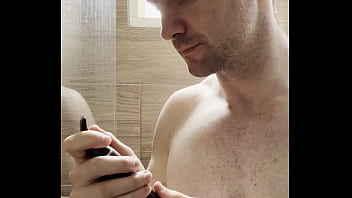 I trim my sweaty hairy armpits chest and arms after the gym to prepare for a photoshoot next week behind the scenes