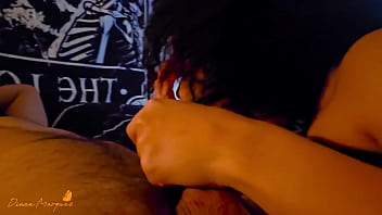 Diana’s giving him the perfect birthday blowjob