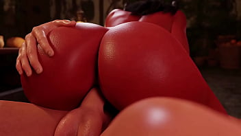 Naughty demon sits nicely and gets cumshot on her face