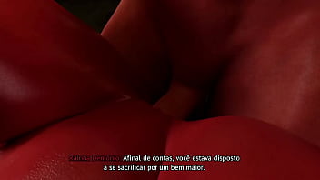 Naughty demon sits nicely and gets cumshot on her face