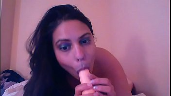 Ginger paris orange cream flavored dildo oral sex