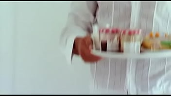 Deniska on bed wearing lingerie masturbating as man screws her anal