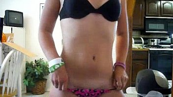 Cute teen with amazing body dances on her webcam