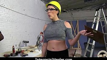 Huge black cock takes little white ass 23