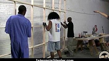 Huge black cock takes little white ass 23