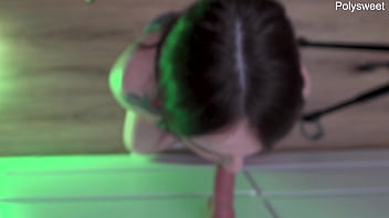 Gently sucking on dildo sexy lips