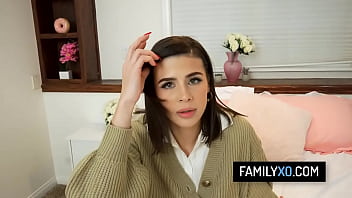 Cute teen love every inch of her stepdaddy's cock in her pussy