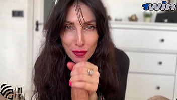 Hot milf punishes sucks dick and gets cum on feet Hot milf punishes sucks dick and gets cum on feet