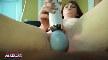 Slim redhead coed ravyn strips off and bends over to finger herself