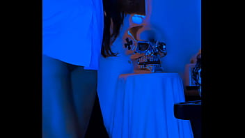 The wonderful blue masturbates for you live with her big dildo