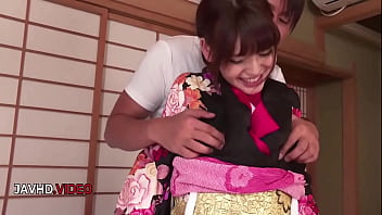 Elegant kimono seduction leads to steamy japanese passion session