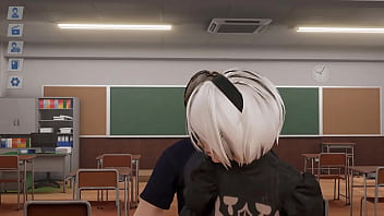 2b's pussy became stretched due to leon's huge cock resident evil nier automata 3d hentai game animation