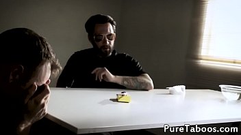 Taboo babe fists her pussy before fucking cop