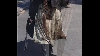 Respectable Milf Godivathelovedoll Enjoys The First Warm Weather Of Summer Strolling The Neighbourhood In A Summer Dress And Sexy Lace Crotchless Panties thumbnail