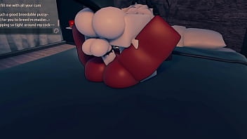 A succubus getting fucked after a party in a roblox condo