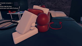A succubus getting fucked after a party in a roblox condo