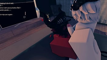 A succubus getting fucked after a party in a roblox condo