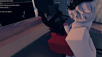 A succubus getting fucked after a party in a roblox condo