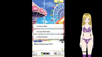 Big tits anime girl pussy licking and fingering in public park