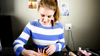 Girl turns 18 and celebrates