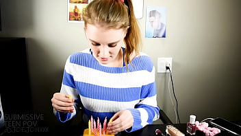 Girl turns 18 and celebrates