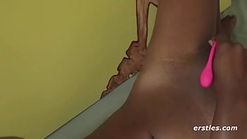 Eve masturbates with sex toys