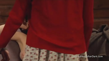 Curvy big tits lesbian slave moans from spanking and fingering