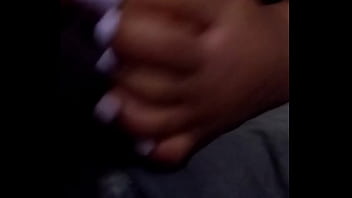 Caramelfootgoddess giving a quick fj to dafootgod