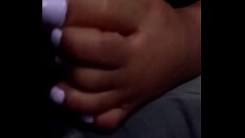 Caramelfootgoddess giving a quick fj to dafootgod