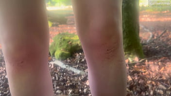 A new forest walk with a stranger's cock in my mouth and tight pussy