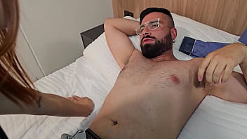 A very interested real estate agent gives a good fuck to her client to guarantee the purchase