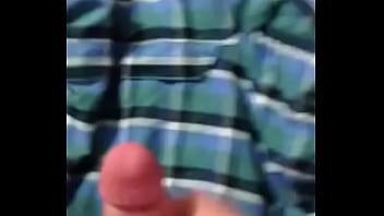 Jerking off to a huge load