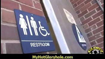 Sexy wild lady deepthroats at gloryhole 4