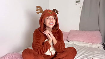 Marina does cosplay as a deer and ends up putting a huge dildo in her pussy