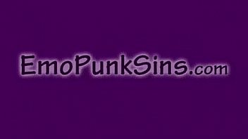 Emo girl gets a facial from santa