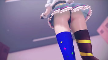 Blonde vtuber girl undress mmd by hisapi