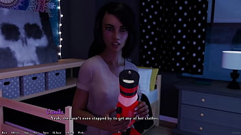 Being a dik #217 big tits college blonde gets confronted with her double sided green dildo