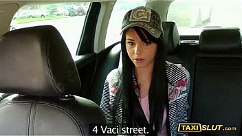Petite black haired amateur banged for a free taxi fare