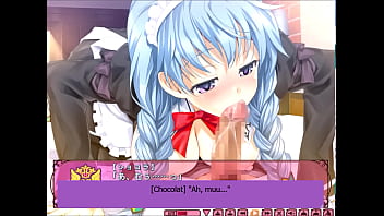 Robot maid chocolat from eroge game classy cranberry gives a good morning blowjob