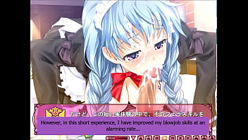 Robot maid chocolat from eroge game classy cranberry gives a good morning blowjob
