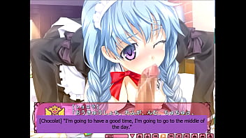 Robot maid chocolat from eroge game classy cranberry gives a good morning blowjob
