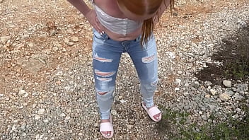 Drinking pee and wetting jeans twice