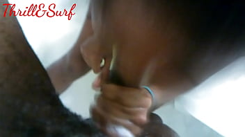 Sucking his dick in the tub