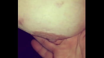 Playing with bbw's h tits