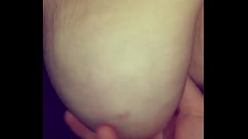 Playing with bbw's h tits